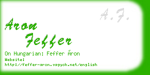 aron feffer business card